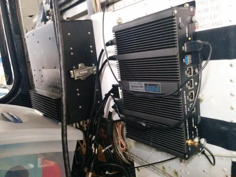 geoDVR Gen2 Multi-channel Video Recorder with FLIR Corona 350 Gimbal Camera on MD 500 Helicopter