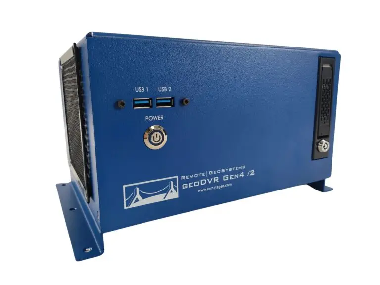 Front View of the geoDVR Gen4 /2 4K and HD Geospatial Full Motion Video Recorder