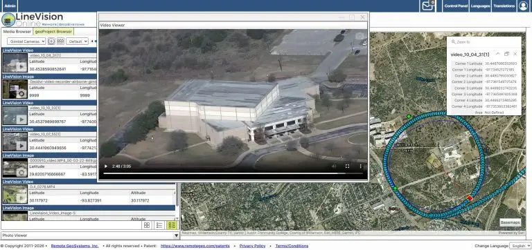 LineVision Online geoProject Screenshot